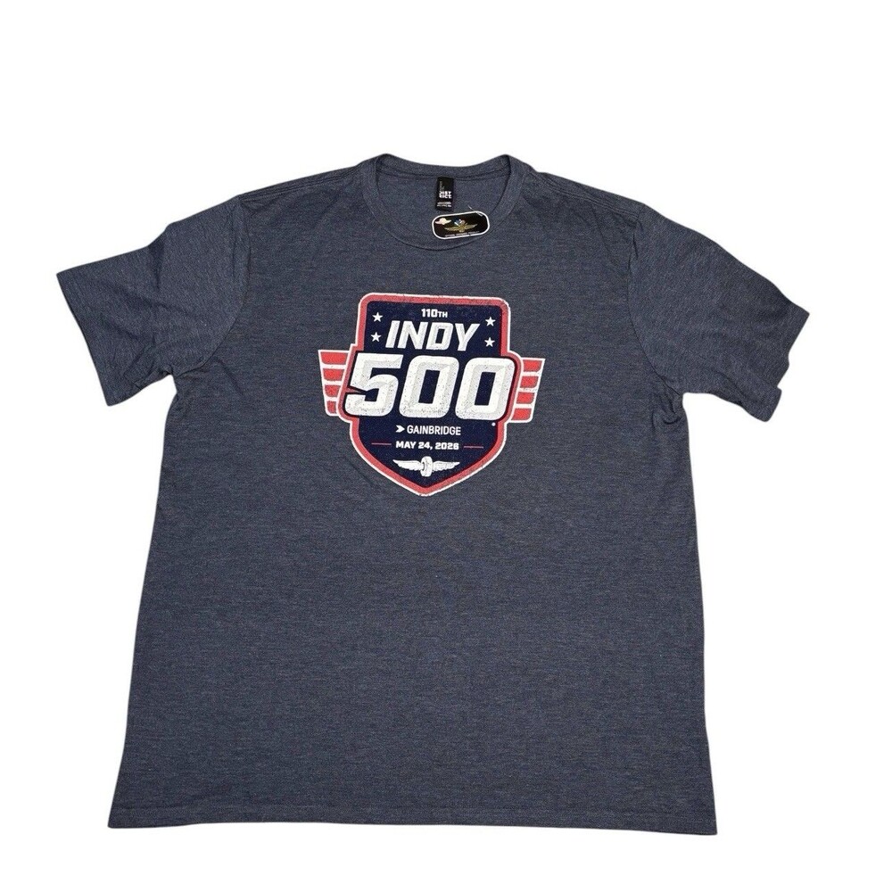 NWT 110th Indy 500 T Shirt Mens 2026 Indianapolis Motor Speedway Gainbridge Tee